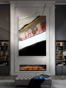 Red Dark Momentum - 77 x 115 cm